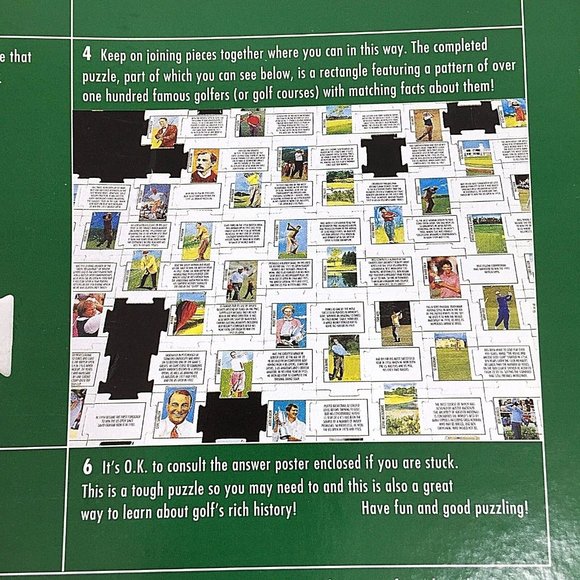 Which Golfer Did That? Quiz Jigsaw Puzzle Poster With Answers Included 252 Piece - Picture 10 of 10